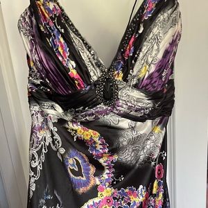Beautiful, elegant purple/ black long dress! Camille La Vie brand size 16!